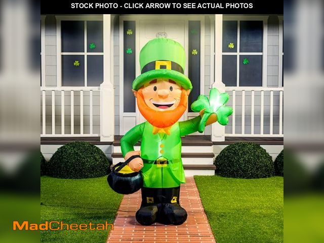 Lot 74-11551906 - Joiedomi 6FT St Patrick Standing Leprechaun Inflatable for Yard Garden Decorations, Indoor and Outdo...