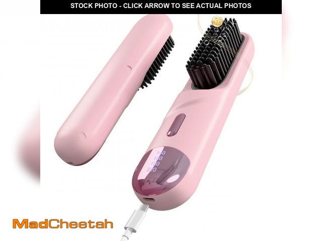 Lot 74-12302352 - 2025 New Upgraded Cordless Hair Straightener Brush 300 Million Negative Ionic Portable Hair Straight...