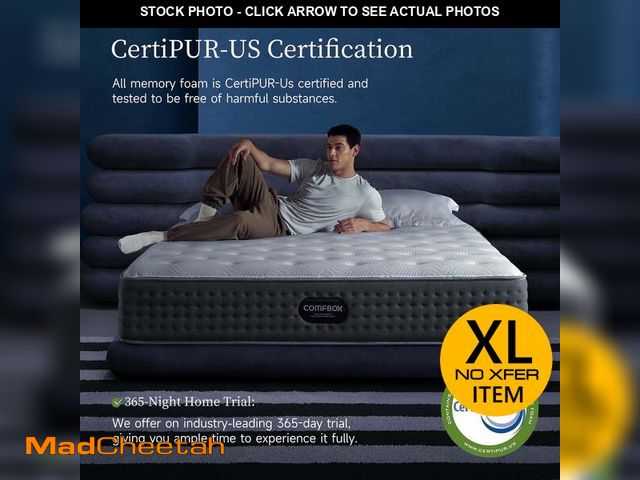 Lot 74-12817693 - COMFBOX 12-inch King Hybrid Mattress - Medium Feel - Cooling Foam &amp; Pressure Relief - UNUSED