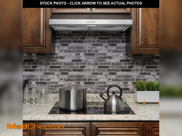 Lot 74-14113179 - AKDY 30 in. 58 CFM Convertible Under Cabinet Range Hood in Brushed Stainless Steel with 2 Carbon Fil...