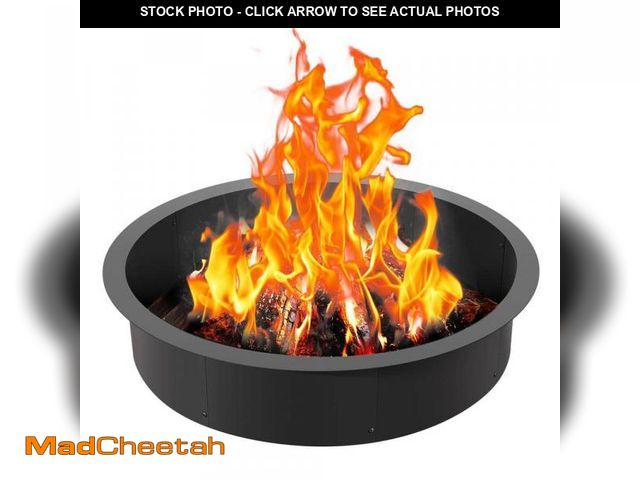 Lot 74-12413064 - VEVOR Fire Pit Ring Round 40 in. Outer 36 in. Inner Steel Liner DIY Campfire Firepit for Outdoor Cam...