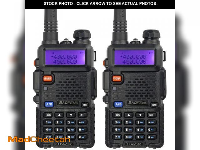 Lot 74-12111711 - BAOFENG UV-5R Two Way Radio Handheld Ham Radio Dual Band Walkie Talkie (5R-2PACK) - USED