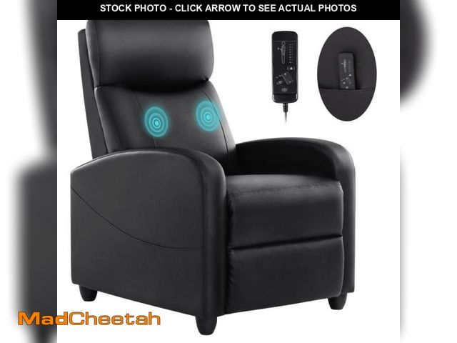 Lot 74-12163832 - Massage Chair, Adjustable Feature for Adults, Fabric Recliner Sofa with Padded Seat Backrest for Hom...