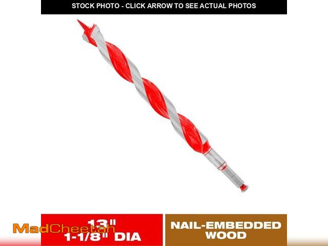 Lot 74-13129533 - DIABLO 1-1/8 in. x 13 in. Carbide Auger Drill Bit for Wood and Nail-Embedded Wood - USED