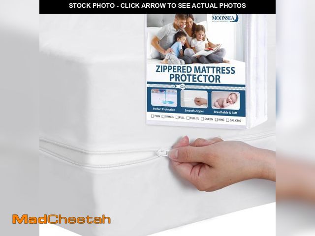 Lot 74-12315053 - Waterproof Zippered Mattress Protector, 6-Side Waterproof Queen Size Mattress Encasement (1 Pack) - ...