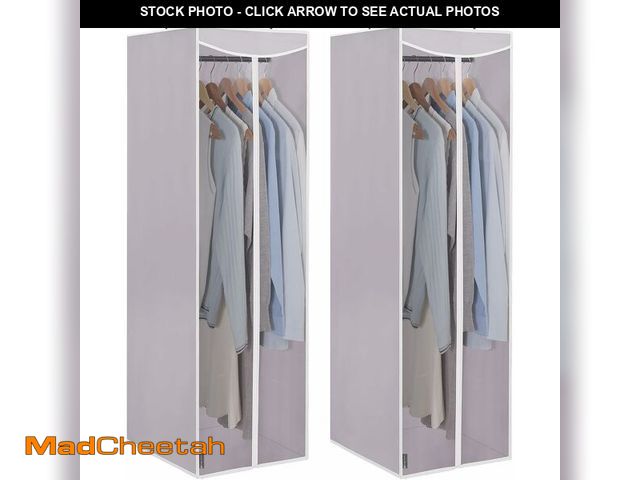 Lot 74-13583504 - STORAGE MANIAC 2-Pack Hanging Garment Bag Zipper Cover with Sealed Clear Window, Long Garment Cover ...