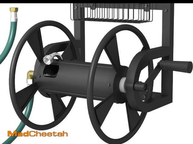 Lot 74-11546583 - Artigarden Garden Wall Mounted Hose Reel, Outdoor Heavy-Duty Water Hose Holder Winder, Holds 125 Fee...