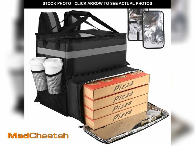Lot 74-12711966 - Food Delivery Bag,Large Insulated Backpack for Doordash/Uber Eeats, Expandable Cooler Bags for Bike/...