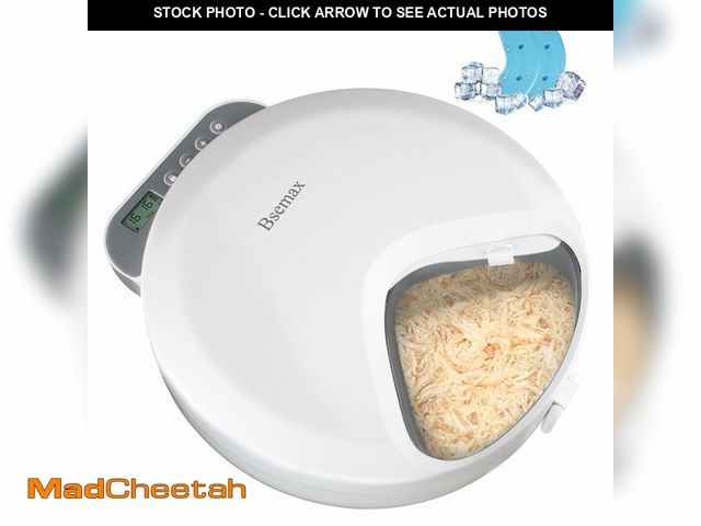 Lot 74-12600526 - Automatic Cat Feeder Wet Food, 4 Meal Cordless Automatic Pet Feeder, Pet Fresh Food Refrigerated Con...