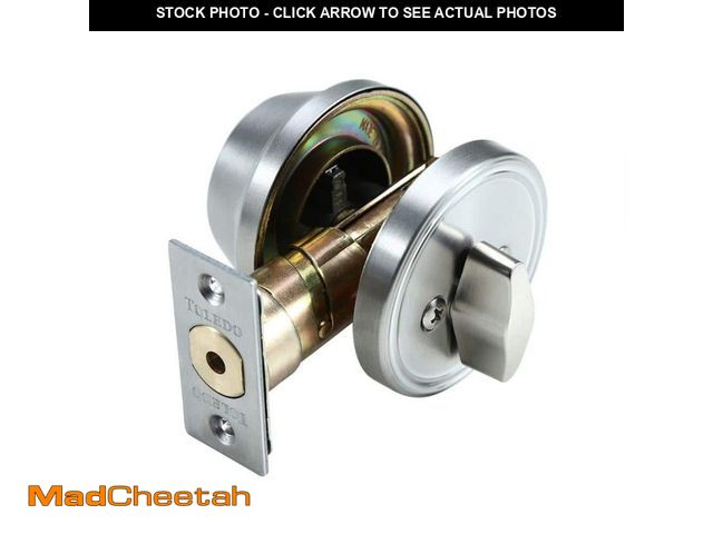 Lot 74-13784143 - TOLEDO Single Cylinder Satin Stainless-Steel Deadbolt - UNUSED