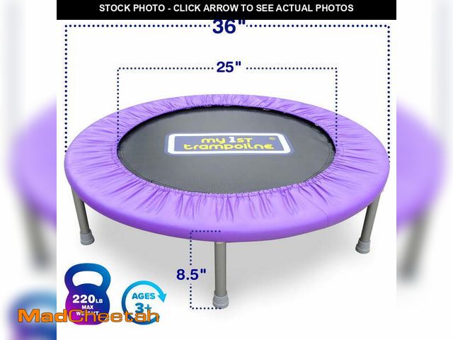 Lot 74-14352153 - Sportspower My 1st Trampoline 36" Indoor/Outdoor Mini Rebounder Trampoline with No-Gap Padded Cover,...