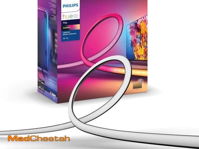 Lot 74-12119525 - Philips Hue 75" Smart TV Light Strip - White and Color Ambiance LED Color-Changing TV Backlight - Sy...