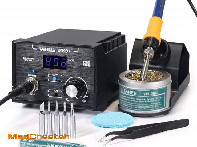 Lot 74-11559295 - YIHUA 939D+ Digital Soldering Station, 75W Equivalent with Precision Heat Control (392degreeF to 896...