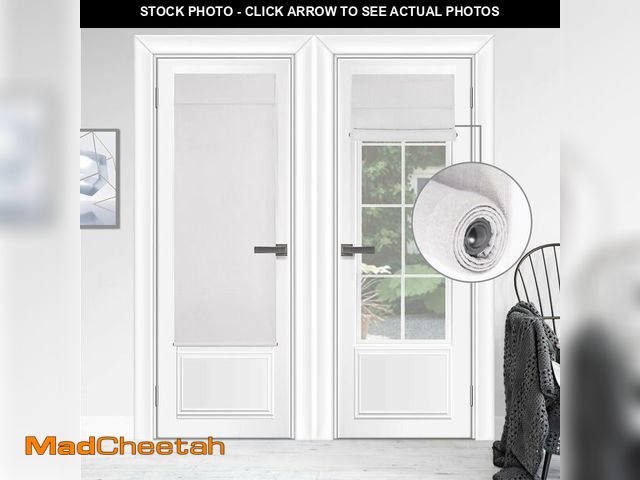 Lot 74-12461040 - WDFour Cordless Blackout Door Curtains, Triple Layers 100% Light Blocking &amp; UV Protect, Noiseles...