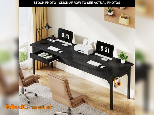 Lot 74-12133921 - Tribesigns 78.7" Two Person Desk, Long Computer Desk with 2 Drawers - UNUSED