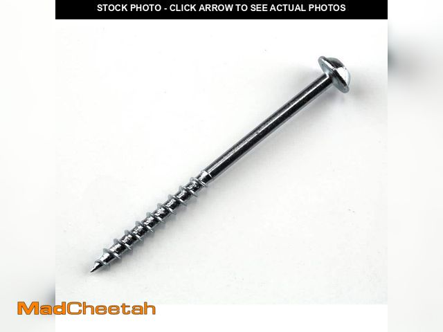 Lot 74-12870894 - Kreg #8 x 2-1/2 in. Square Drive Round Head Zinc Coarse Pocket-Hole Screw (125-Pack) - UNUSED