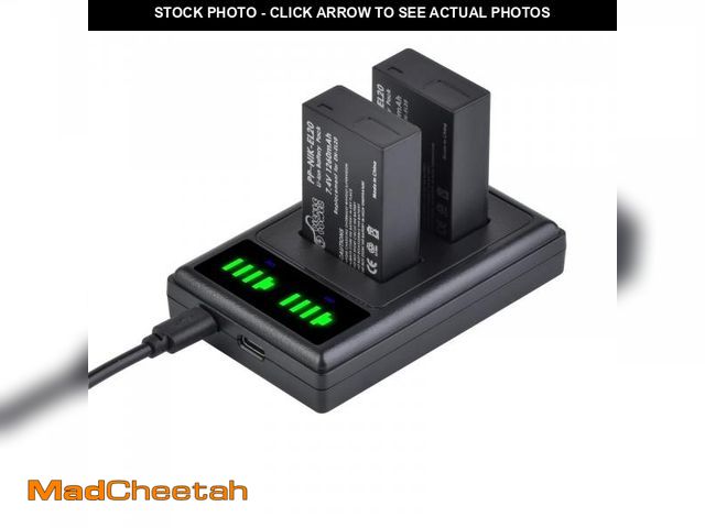 Lot 74-9971601 - Pickle Power EN-EL20 EN-EL20a Battery and Charger Compatible with Nikon Coolpix P1000, P950, DL24-50...