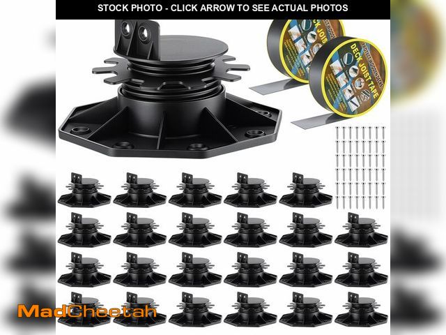 Lot 74-14065421 - Timtin 24 Pack Adjustable Deck Support Pedestals, 1-3/16" to 2-3/8" Height Range, Outdoor Deck Found...