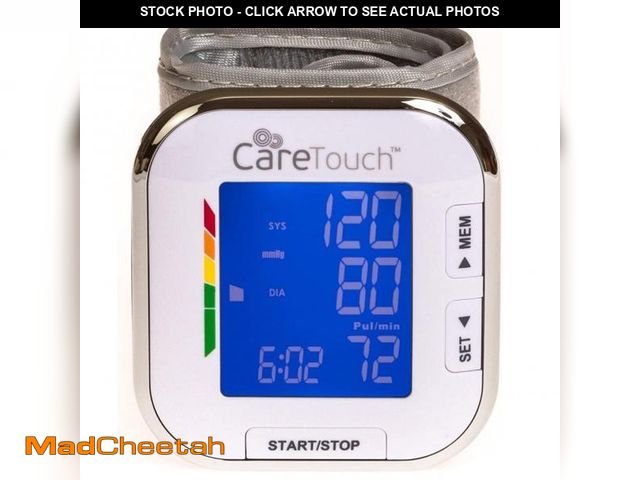 Lot 74-12214207 - Care Touch Digital Wrist Blood Pressure Monitor for Adults Size 5.5-8.5" for Home Use, Automatic Hig...