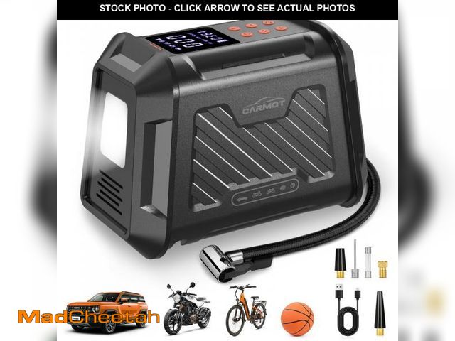 Lot 74-11547878 - Carmot Tire Inflator Portable Air Compressor for Car, 180 PSI 3X Faster Cordless Car Tire Air Pump w...