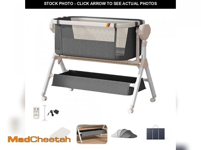 Lot 74-12490344 - SteAnny Bassinet,Electric Bedside Bassinet,Automatic Rocking Newborn Co-Sleeper, Unisex Travel Cribs...