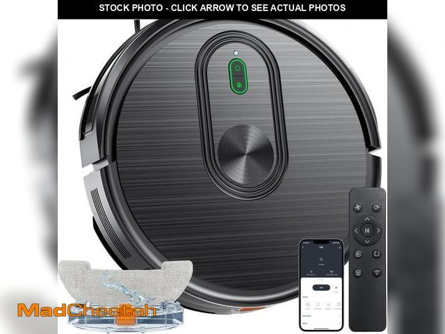 Lot 74-12051889 - Robot Vacuum and Mop Combo,3200Pa Powerful Suction Robotic Vacuum Cleaner,120Min Runtime with Schedu...