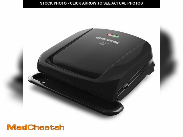 Lot 74-13543381 - George Foreman 4-Serving Removable Plate Electric Grill and Panini Press, George Tough Non-Stick Coa...