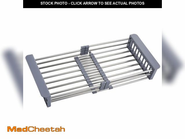 Lot 74-13625209 - GICASA Sink Dish Drying Rack, Stainless Steel Drainer for 12.5"-20.5" Sinks, Kitchen Countertop Orga...