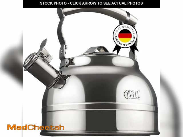 Lot 74-13543419 - GIPFEL INTERNATIONAL Whistling Tea Kettle Stovetop - Food Grade Stainless Steel Teapot for Stove Top...