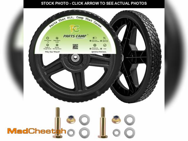 Lot 74-14063228 - Parts Camp Push Mower Wheel kits Lawn Mower 12 inch Wheels for Push Mower Pressure Washer(Set of 2) ...