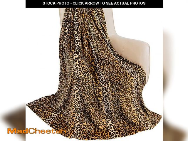 Lot 74-12218091 - MACEVIA Flannel Fleece Throw Blanket for Couch, Leopard Print Blanket for Adult, Lightweight Cozy So...
