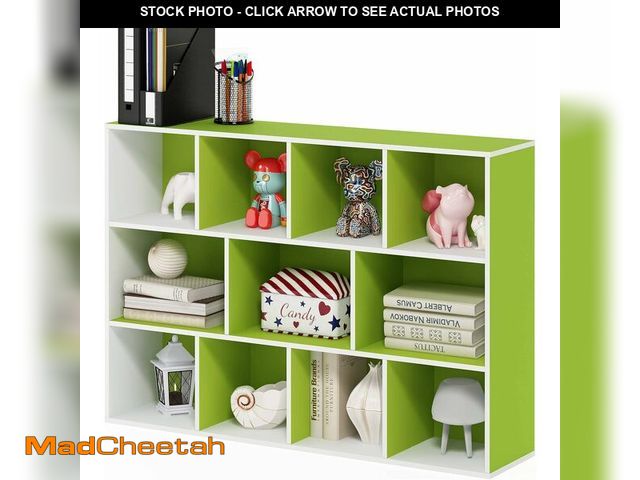 Lot 74-14079302 - Furinno LUDER Book Shelf, 11-Cube Bookshelf, Reversible Bookcase, 9.4 x 29.1 x 41.7, Easy Assembly, ...