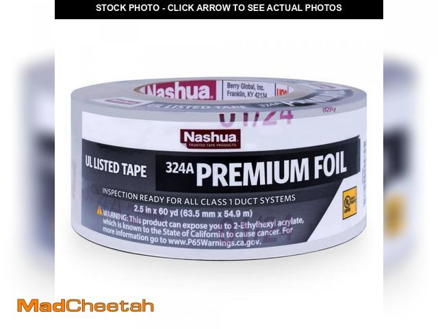 Lot 74-12148614 - Nashua Tape 2.5 in. x 60 yd. 324A Premium Foil HVAC UL Listed Sealer Duct Tape - UNUSED