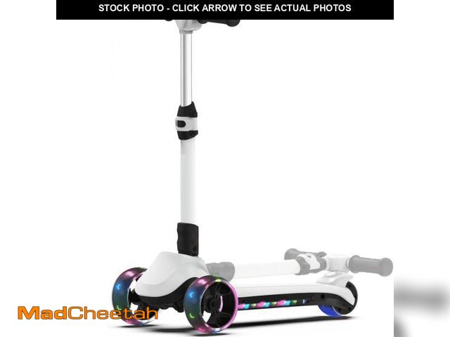 Lot 74-12144582 - 3 Wheels Electric Scooter for Kids, 3 Adjustable Heights Toddler Motorized Scooter with LED Light up...
