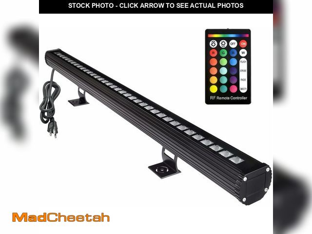 Lot 74-13698067 - HiHzug 10x60' New Upgraded Wall Washer LED Lights, 144W RGB + 5000K Daylight Wall Wash Lighting, Col...