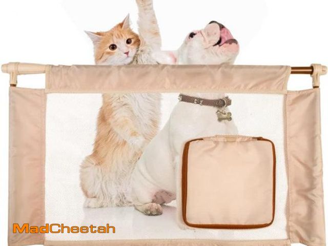 Lot 74-12396879 - Pet Life 'Porta-Gate' Portable Travel Pet Gate with Adjustible Length - Collapsible Folding Cat and ...