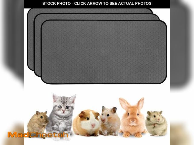 Lot 74-12979588 - Washable Guinea Pig Liners for Cage, 3 Pack 24" X 47" Super Absorbent Reusable Guinea Pig Bedding Pe...