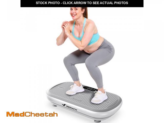 Lot 74-12223343 - MERACH Vibration Plate Trainer Pro - 440 lb Support, Enhanced Motor, Bluetooth, Silicone Pedals - UN...
