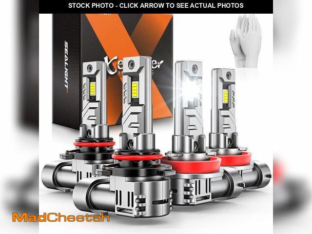 Lot 74-14384886 - SEALIGHT 9005 H11 Bulbs,40000LM 900% Brightness HB3 H8/H9 Light Bulbs, 6500K Cool White Bulbs with 1...