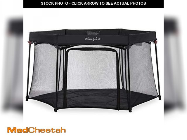 Lot 74-12096076 - Dream On Me Onyx Playpen in Black, Baby Playpen, Portable and Lightweight, Playpen for Babies and To...