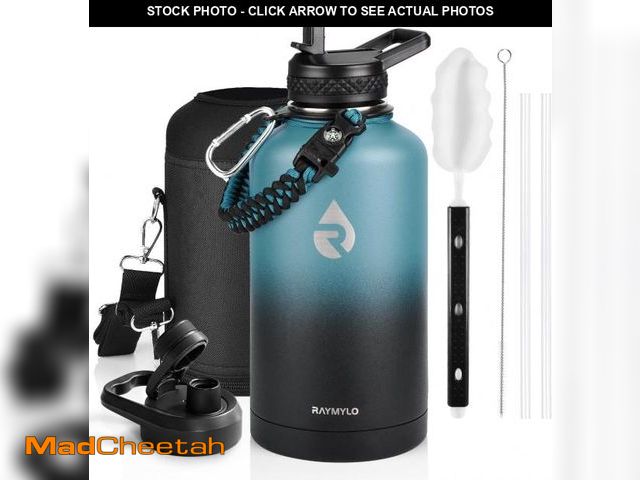 Lot 74-12331005 - RAYMYLO Insulated Water Bottle 64 oz, Triple Wall Vacuum Stainless Steel (Cold for 48 Hrs), Leak Pro...