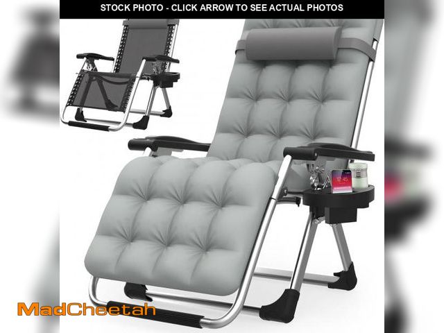 Lot 74-12098532 - Suteck Zero Gravity Chair, Reclining Camping Lounge Chair w/Removable Cushion, Upgraded Lock and Cup...