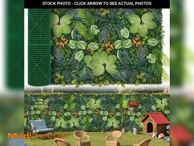 Lot 74-12867443 - Grooy 40"x20" Artificial Grass Wall, 8PCS Boxwood Panels, Greenery Backdrop Wall with UV-Anti, Fake ...