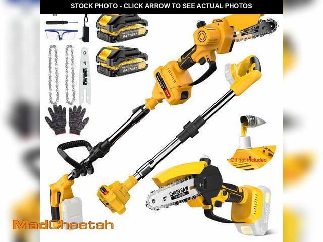 Lot 74-14368915 - Tanbaby Cordless Pole Saw, 8 Inch Brushless Mini Chainsaw with Extension Pole, with 2 x 3.0Ah Batter...