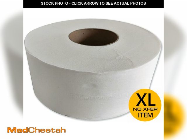 Lot 74-13042184 - JRT Jr. Jumbo-Junior Bath Tissue, 2-Ply, White, 3.1" x 1,000 ft, 12/Carton - UNUSED