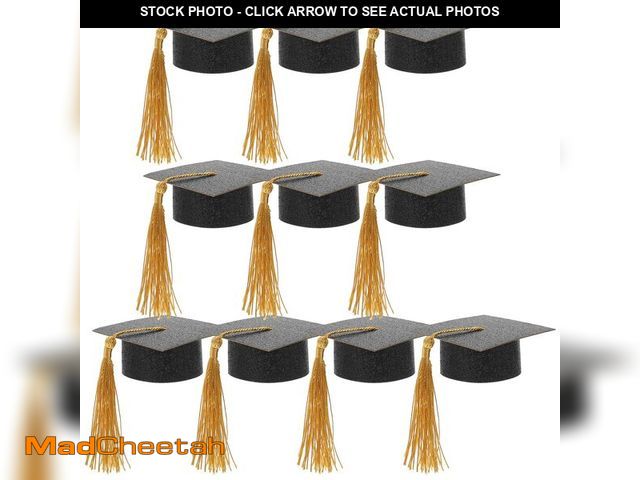 Lot 74-14044675 - ABOOFAN 10Pcs Mini Graduation Cap Goblet Covers 2026 Graduation Party Wine Glass Topper Grad Hat Bev...