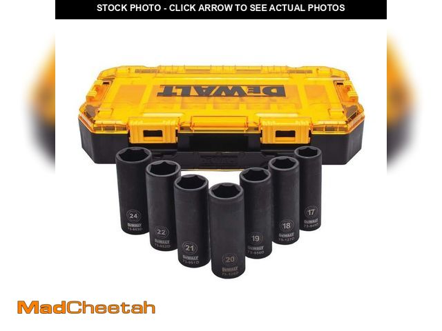 Lot 74-13129518 - DEWALT 1/2 in. Drive Metric Impact Socket Set (7-Piece) - UNUSED