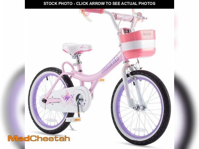 Lot 74-12634464 - Royalbaby Jenny Girls and Kid's 18 In. Children's Beginner Bicycles with Training Wheels Basket, EI ...