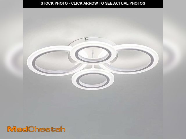 Lot 74-12717013 - Shine LUEST 34W LED Ceiling Light with Remote, 3000-6000K Dimmable Modern Flush Mount Ceiling Lighti...