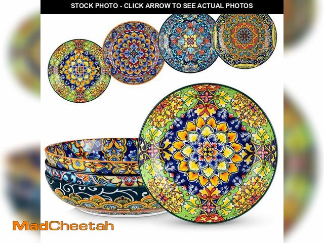 Lot 74-12707014 - vancasso Pasta Bowls, 42 oz Ceramic Salad Bowls of 4,Large Corlorful Serving Bowls for Kitchen, Dish...